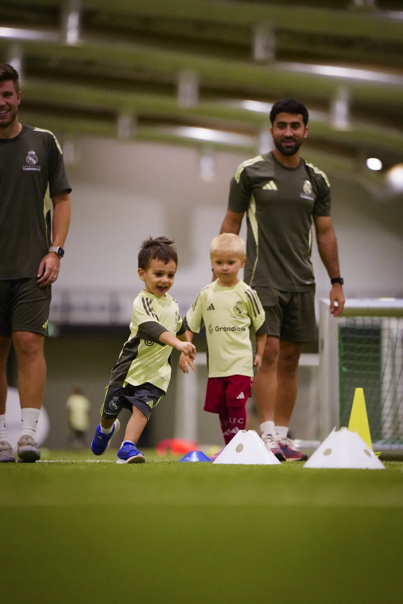 Youth football training session