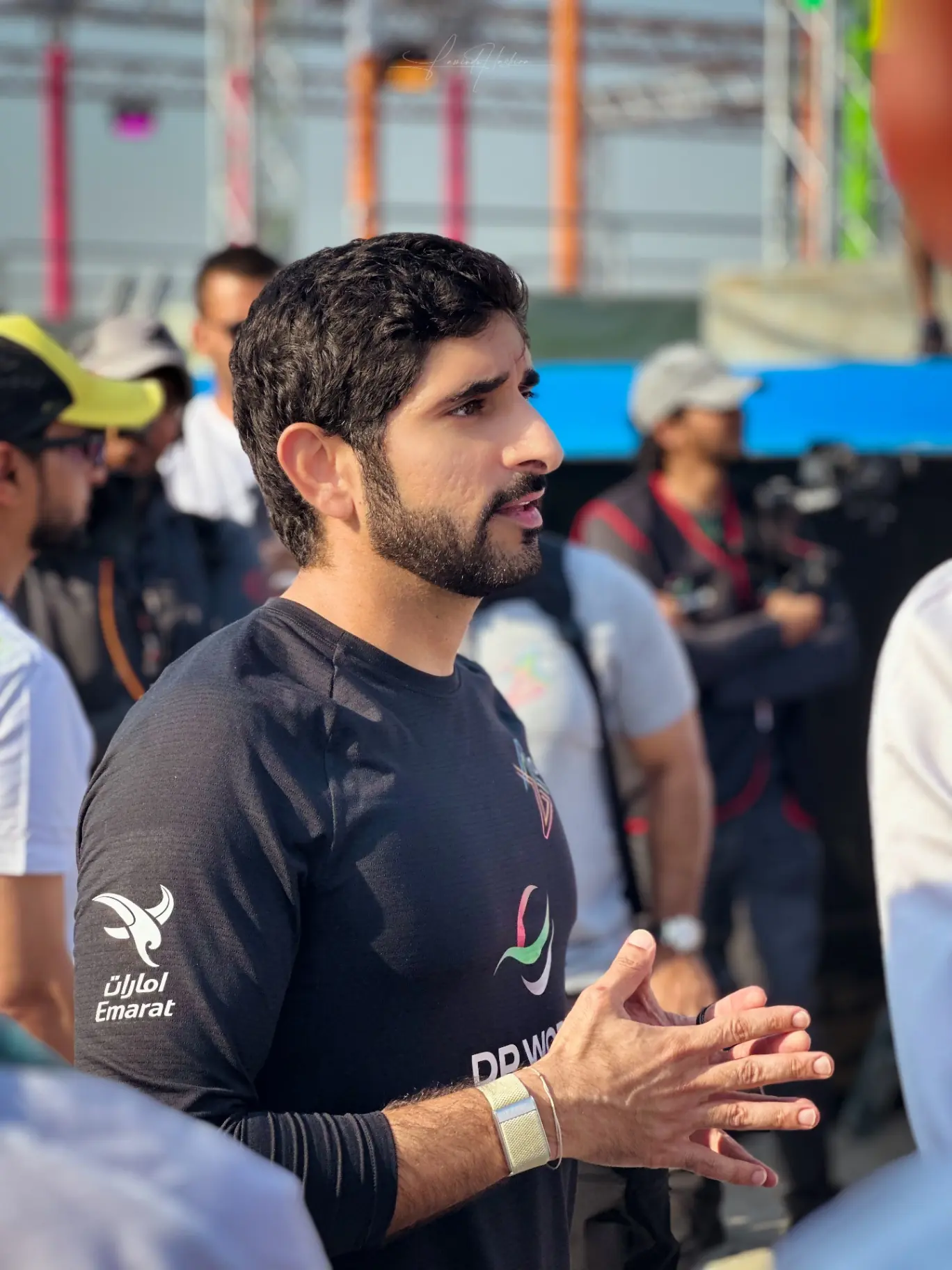 Sheikh Hamdan at Dubai sports event